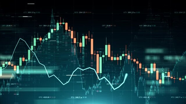 Stock market graph background